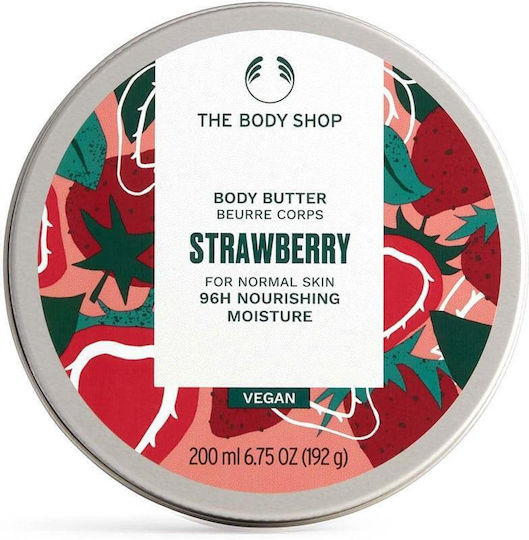 The Body Shop Strawberry 96H Moisture Ενυδατικό Butter Σώματος για Όλες τις Επιδερμίδες 50ml