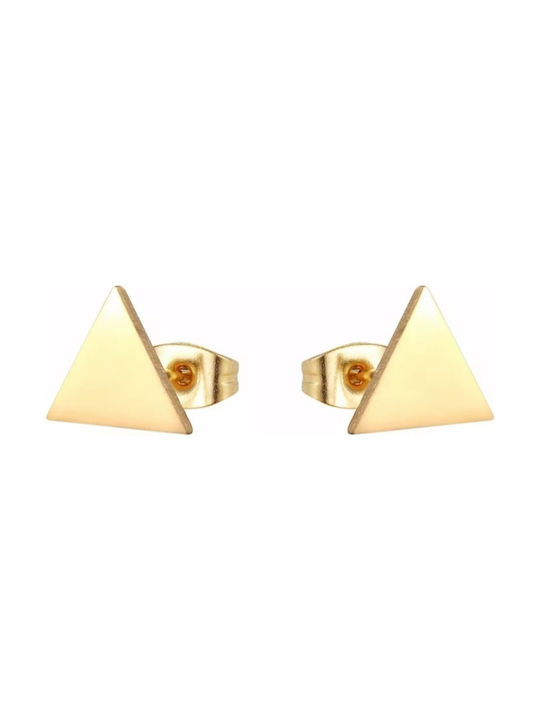 Geometric surgical steel earrings gold plated