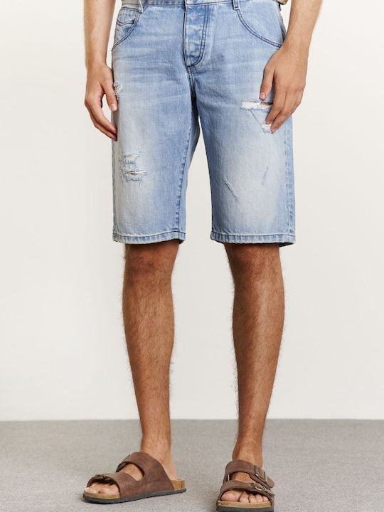 Edward Jeans MP-D-BRM-S23-007 Herrenshorts Jeans Hellblau MP-D-BRM-S23-007-LIGHT