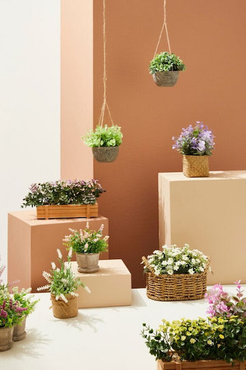 Plantă Artificială în Ghiveci Mic Pink 9cm Bizzotto