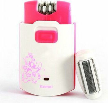 Kemei Αποτριχωτική Μηχανή Epilator για το Σώμα KM-2219 Λευκή / Φούξια