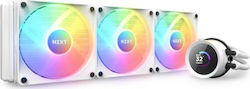 NZXT Kraken 360 RGB Răcire cu Apă pentru Procesor Ventilator triplu 120mm pentru Socket AM4/AM5/1700/1200/115x Albă