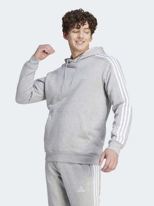 Adidas Essentials Men's Sweatshirt with Hood and Pockets Medium Grey Heather