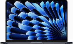 Apple MacBook Air 15" (2023) 15.3" Retina Display (M2-8-core/8GB/256GB SSD) La miezul nopții (Tastatură GR)