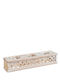 Bizzotto Intrex Kerzenhalter Hölzernes 3 Plätze in Beige Farbe 31.5x8x6cm 1Stück