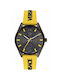 Versace Uhr Batterie mit Gelb Kautschukarmband