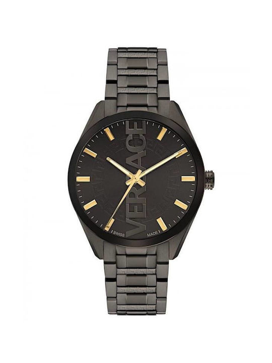 Versace Uhr Batterie mit Schwarz Metallarmband