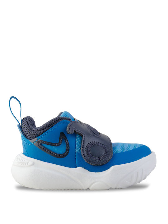 Hustle D 11 Kids Sports Basketball Shoes with Hoop & Loop Closure Blue