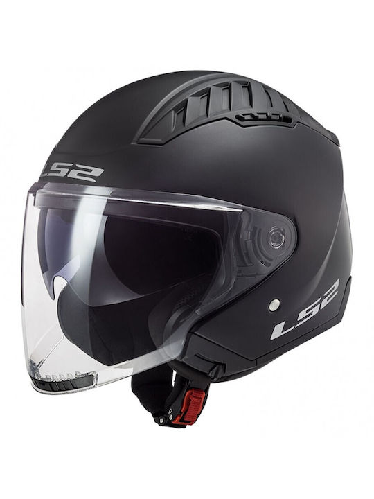 LS2 OF600 Copter Jet Helmet with Sun Visor ECE 22.05 1250gr Matt Black 306001011