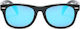 Techsuit D802 Quadratische Kinder-Sonnenbrillen Schwarz / Blau für 3-8 Jahre