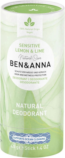 Ben & Anna Sensitive Lemon & Lime Deodorant als Stick 40gr