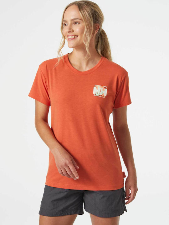 Helly Hansen Γυναικείο T-shirt Πορτοκαλί