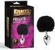 Chisa Novelties Frolics Fur Tail Butt Plug Anal Plug Black