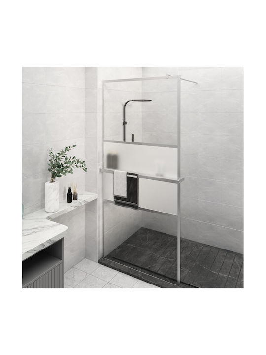 vidaXL Shower Screen for Shower 80x195cm Chrome