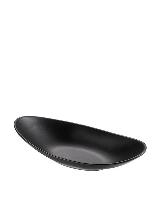 Leone Σαλατιέρα Μελαμίνης Μαύρη 18x10x3.5cm