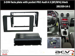 Ice DIN-Verkleidungsplatten 2 Din für Audi A3 2003-2012 Ice DIN-Verkleidungsplatten 2 Din für Audi A3 2003-2012