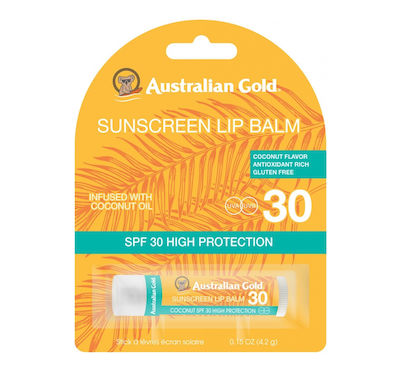 Australian Gold Coconut Sunscreen Stick Lips SPF30 4.2gr