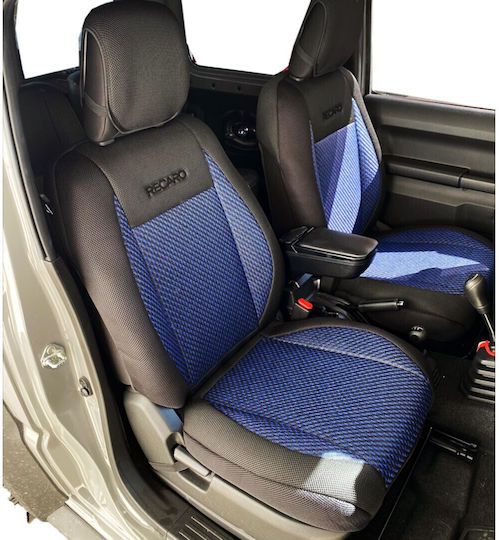 Race Axion Front Car Covers 2pcs Polyester Bucket Recaro Black / Blue