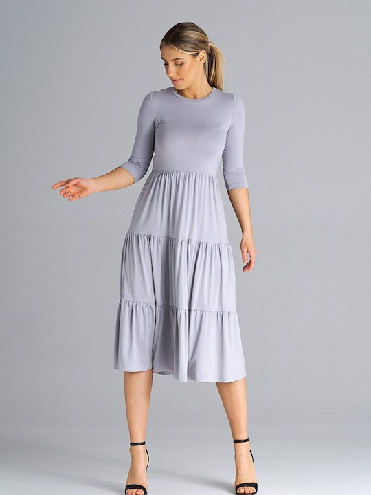 Figl M943 Summer Midi Dress Gray