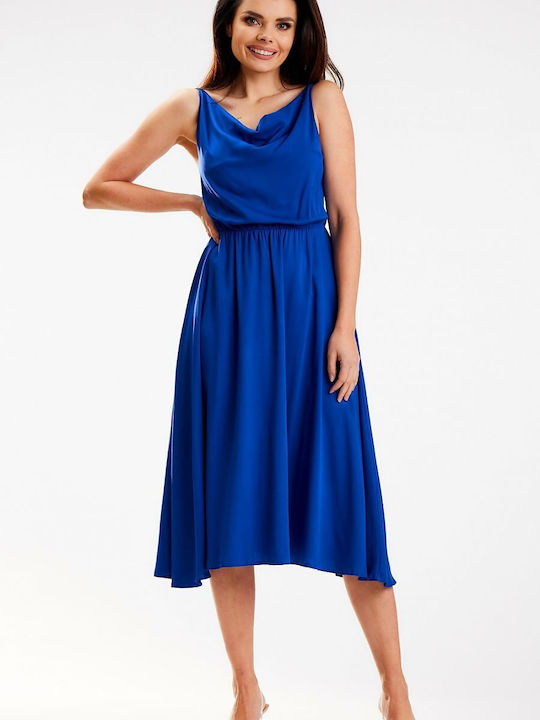 Awama A579 Summer Mini Evening Dress Blue