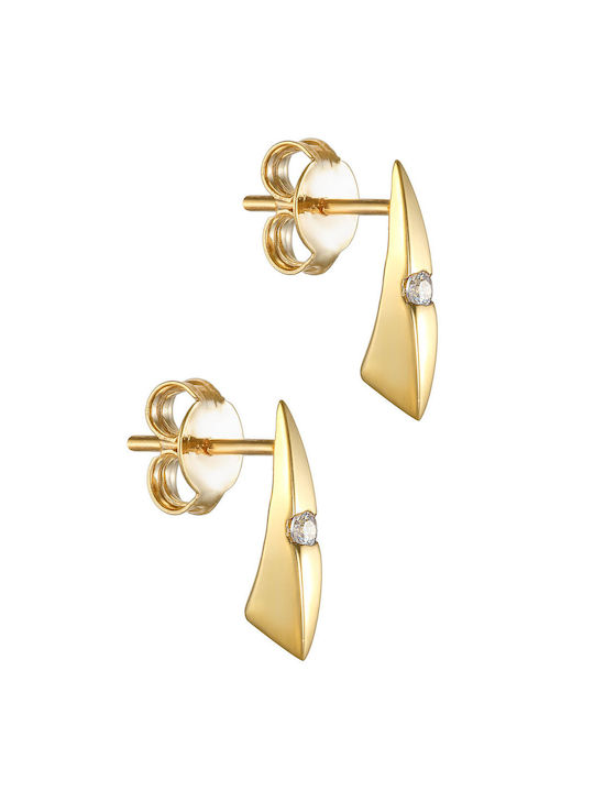 Earring Gold 14K Shiny Drops