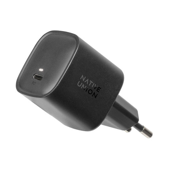 Native Union Зарядно без кабел GaN с USB-C порт 30W Power Delivery Черен (Fast GaN)