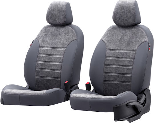 Car Seat Covers Set 8 Pieces Citroen Berlingo III Milano Design Grey