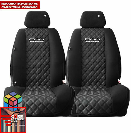 Set Spătare Auto 2buc Piele sintetica Negru