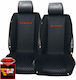 Car Seat Back Set 2pcs Leatherette Black