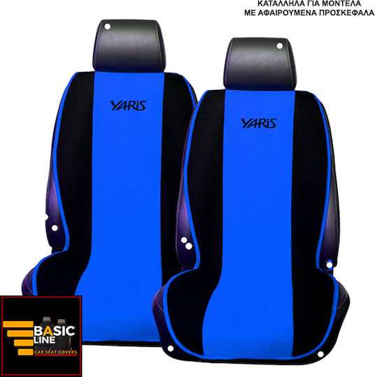 Vordersitzbezüge 2Stück Handtuch Blau / Schwarz