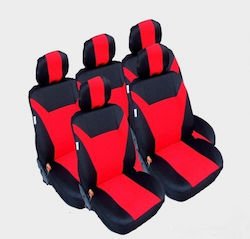 Комплект Калъфи 5 Бр Полиестер S-MAX C-MAX VW Touran Sharan Toyota Corolla Verso Червени TAP262