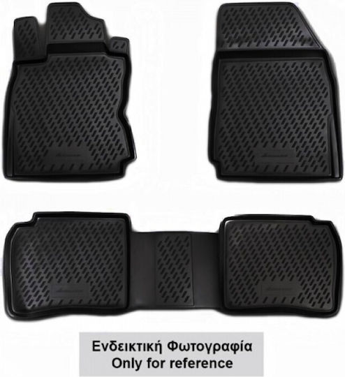 Novline Set of Front and Rear Mats 4pcs Tray Type for Mini Countryman 2010-2016 Black