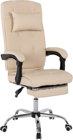 Freebox Executive Office Chair with Beige Recline