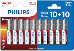 Philips Original Alkaline-Batterien AA 20 Stück