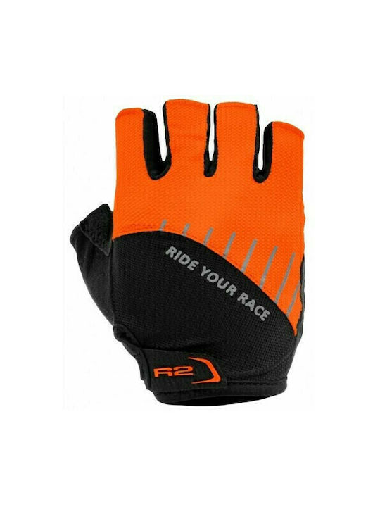 R2 Hoppy Half Finger Cycling Gloves Kids Orange