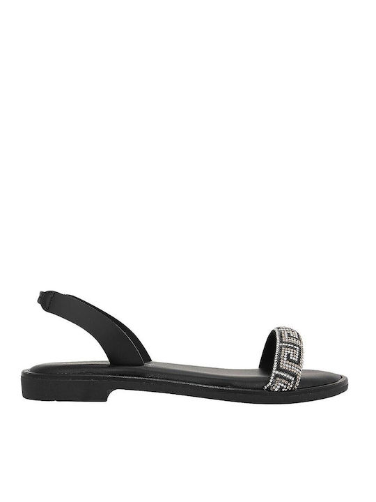 GiannaKazakou Sandals with rhinestones 2034-Black