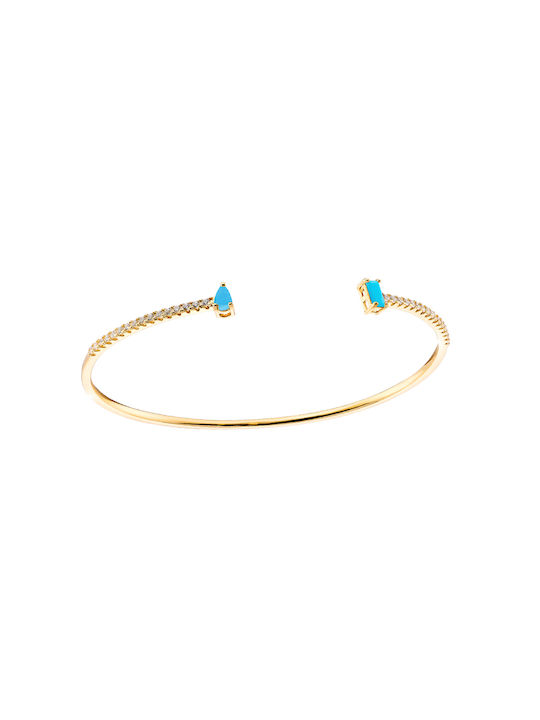 Loisir Bracelet made of Steel Gold Plated with Zircon