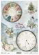 Next Clock Rice Paper Decoupage 3pcs