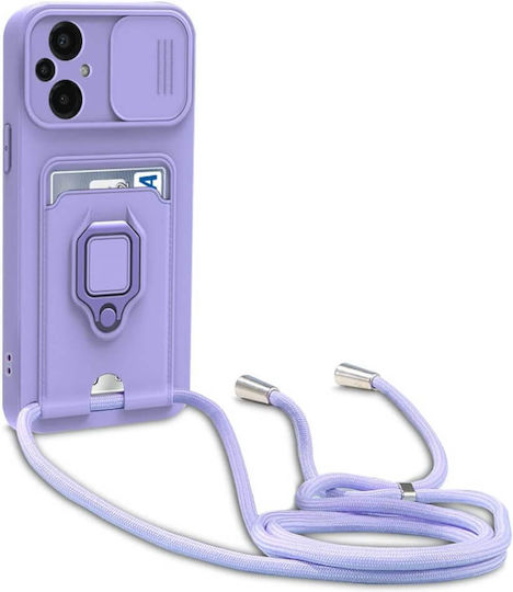 Bodycell Multifunction Back Cover Metalic cu Curea Violet (Poco M5)