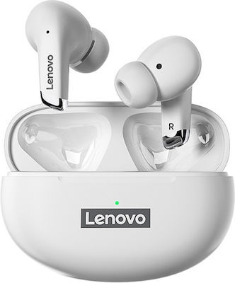 Lenovo LP5 Earbud Bluetooth Handsfree Headphone with Charging Case White