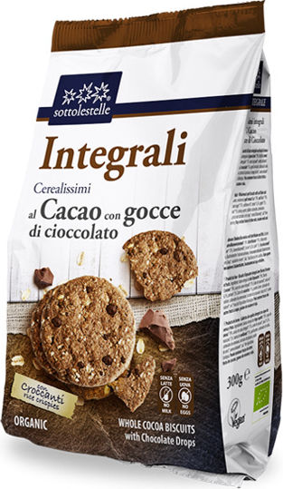 Sottolestelle Organic Biscuits Whole With Chips Chocolate Vegan 1pcs 300gr
