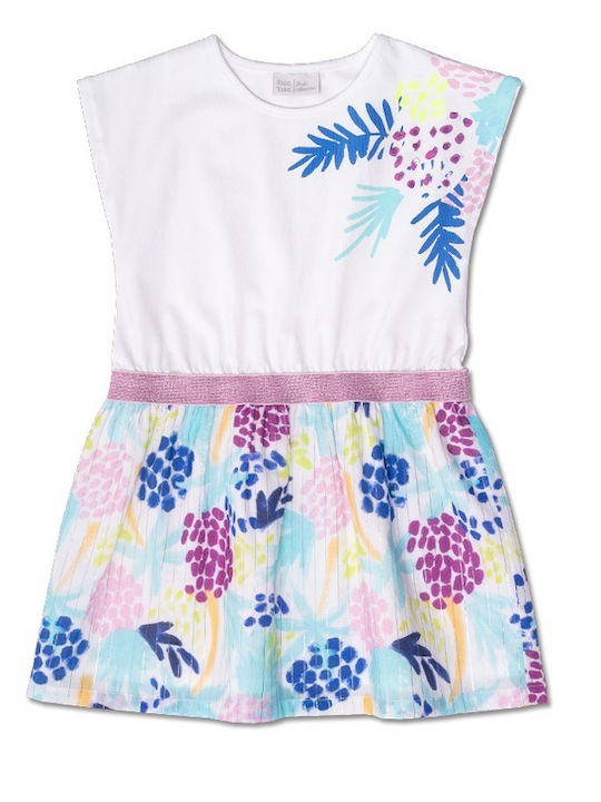 Tuc Tuc Kids Dress Floral Sleeveless White