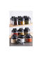 Glass Tabletop Spice Jar Transparent 12pcs