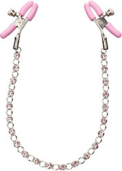 Calexotics Crystal Nipple Chain Σφιγκτήρες Θηλών Pink