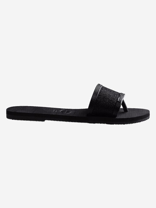 Havaianas You Angra Glitter Frauen Flip Flops in Schwarz Farbe