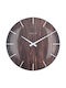 Nextime Leise Wanduhr Hölzernes Braun Ø35cm