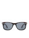 Daponte Unisex Sunglasses with Brown Wooden Frame and Gray Polarized Lens DAP366E#4