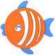 BS Toys Animal Disc Frisbee Fisch Frisbee Orange