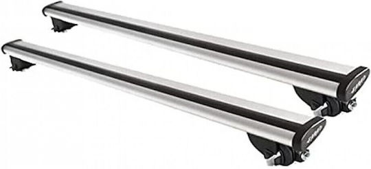 Farad Car Roof Bars Aluminum 120cm for Honda FR-V 5D 2004-2009 Set with Roof Rack Legs and Lock Silver