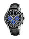 Festina Men's Watch 42mm Chronograph Battery with Black Leather Strap